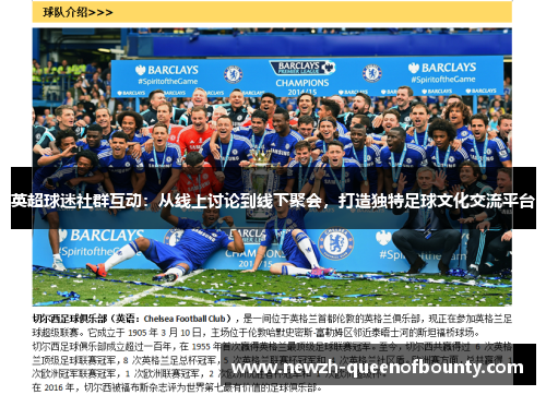 英超球迷社群互动：从线上讨论到线下聚会，打造独特足球文化交流平台